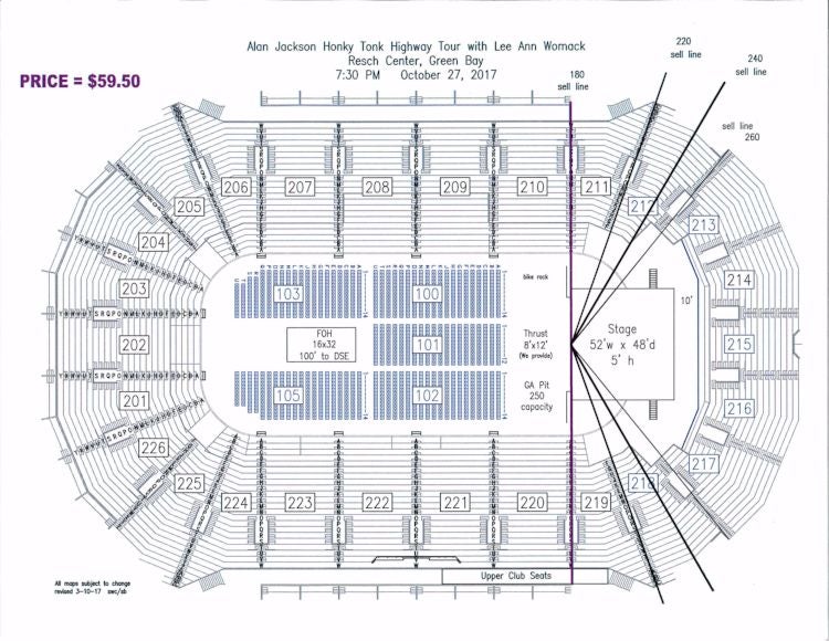 Resch Center Concert Seating Chart