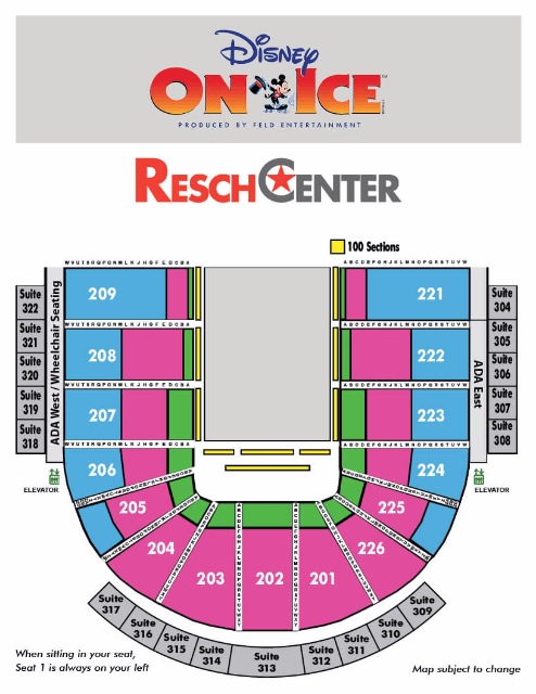 Resch Center Seating Chart Disney On Ice
