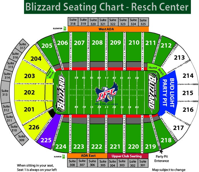 Blizzard Theater Seating Chart