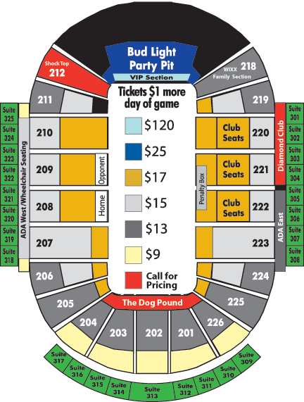 Gamblers Hockey Seating Chart