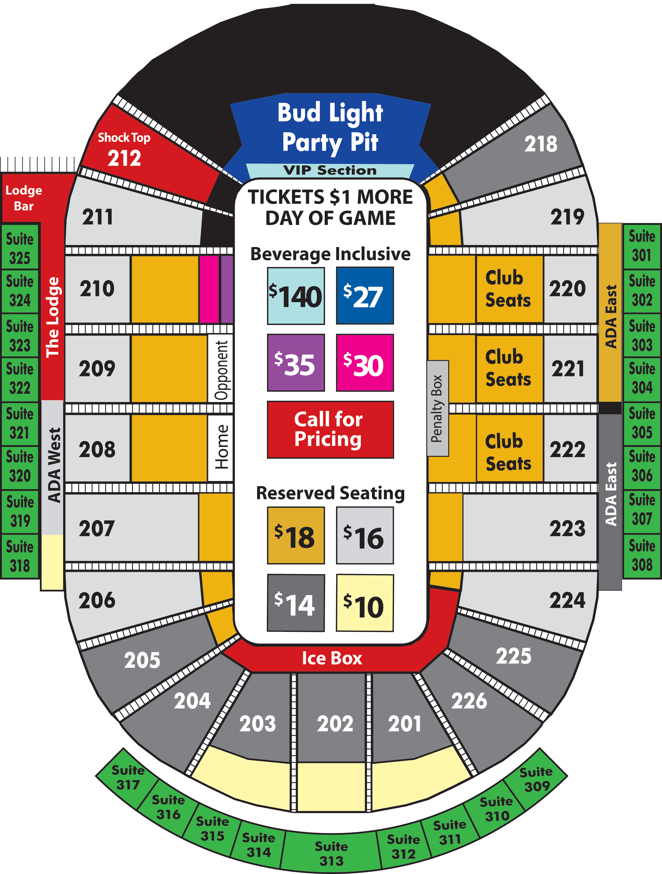 Brown County Arena Seating Chart Green Bay Wi