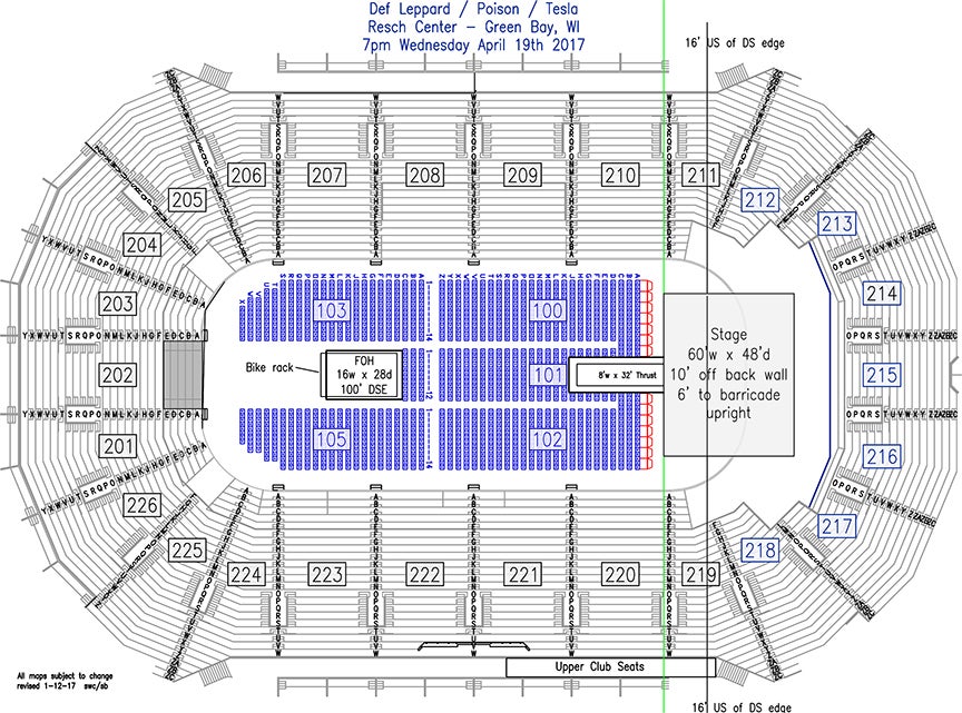 Def Leppard Seating Chart