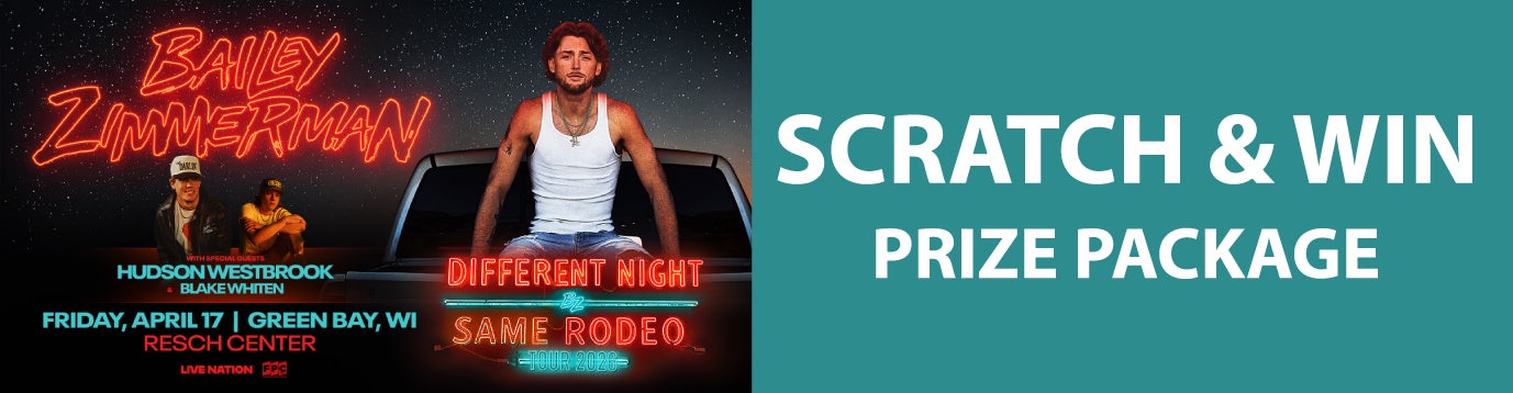 Bailey Zimmerman, Scratch and Win prize package