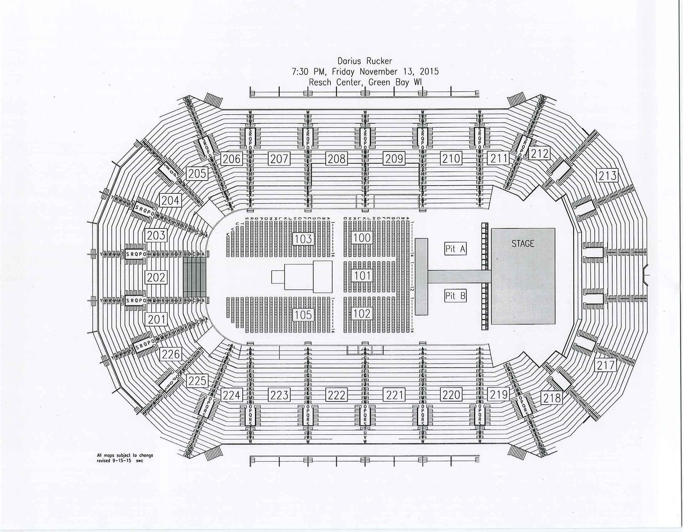 darius rucker ticketstar resch center seating chart with seat numbers