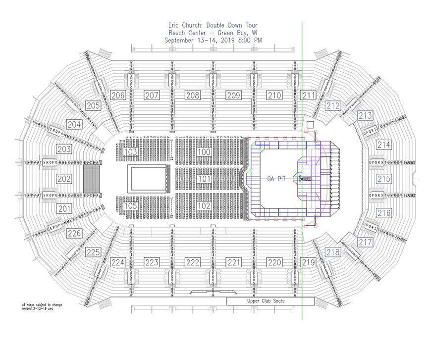 Resch Center Green Bay Seating Chart