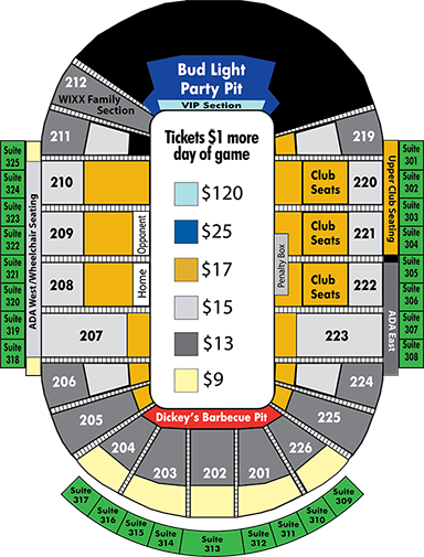 Des Moines Buccaneers Seating Chart