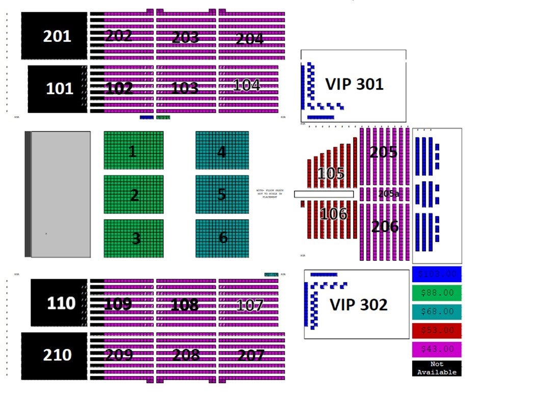 Menominee Nation Arena Concert Seating Chart