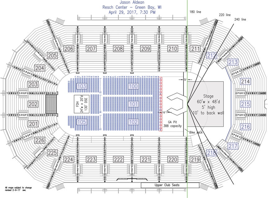 Resch Center Green Bay Wi Seating Chart