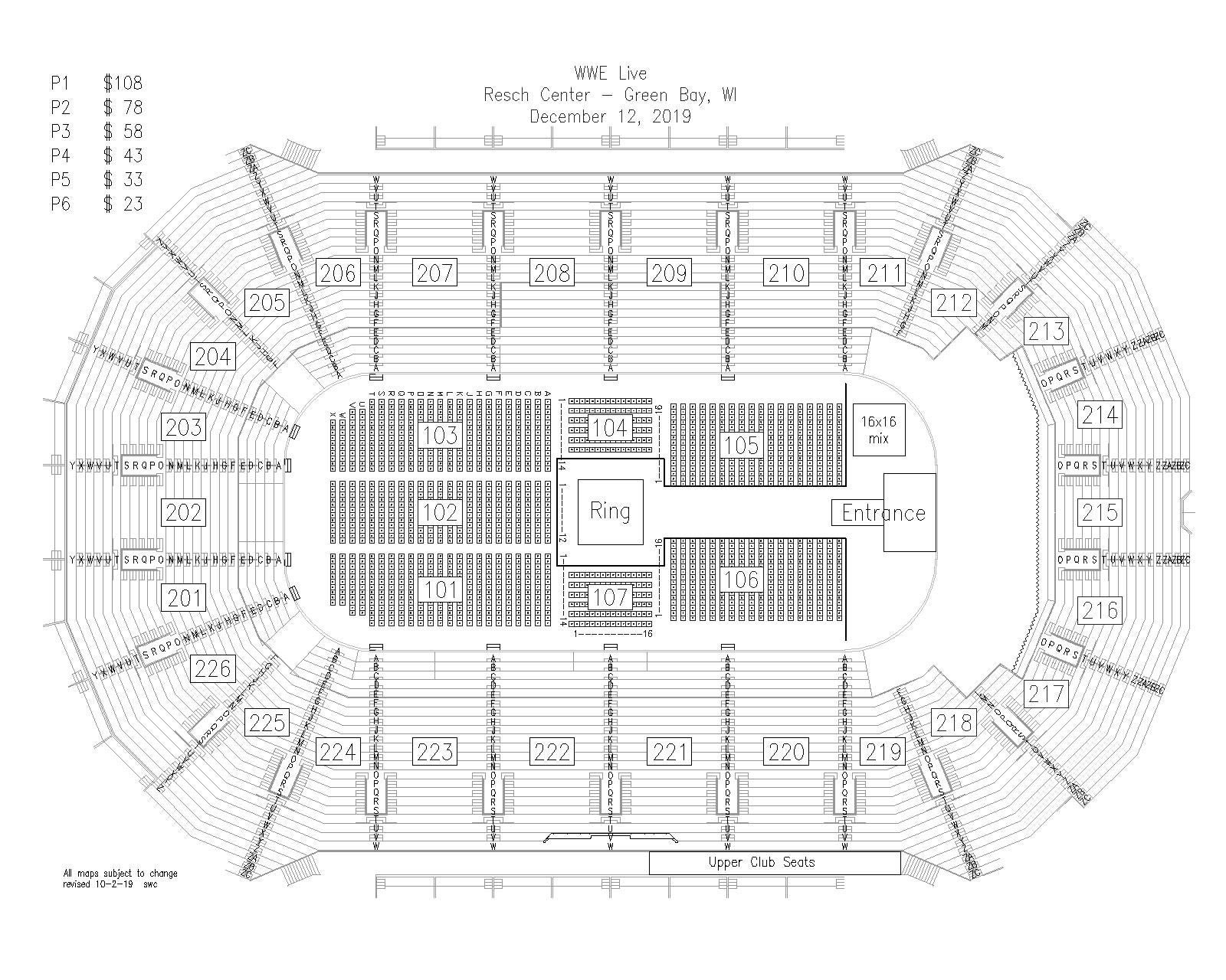 Wwe Live Seating Chart