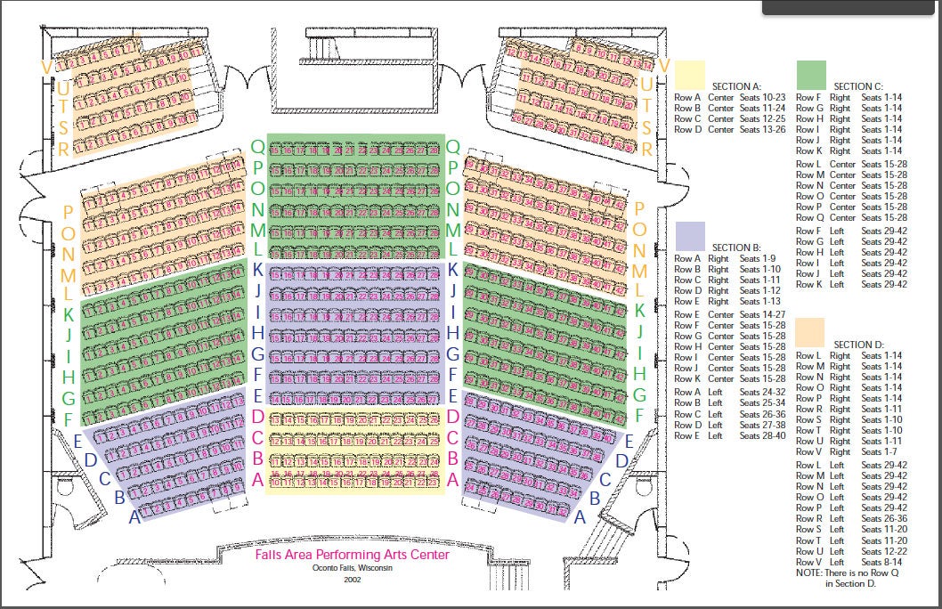 Ashwaubenon Performing Arts Center Seating Chart