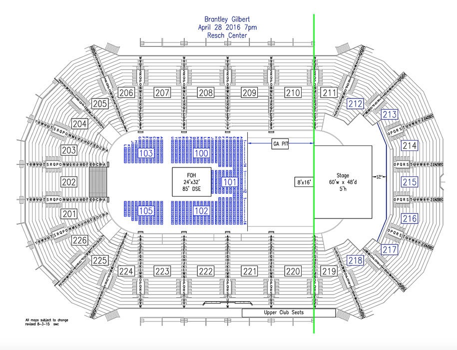 Resch Center Green Bay Wi Seating Chart