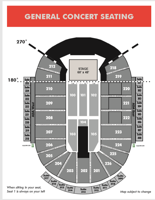 Weidner Center Seating Chart