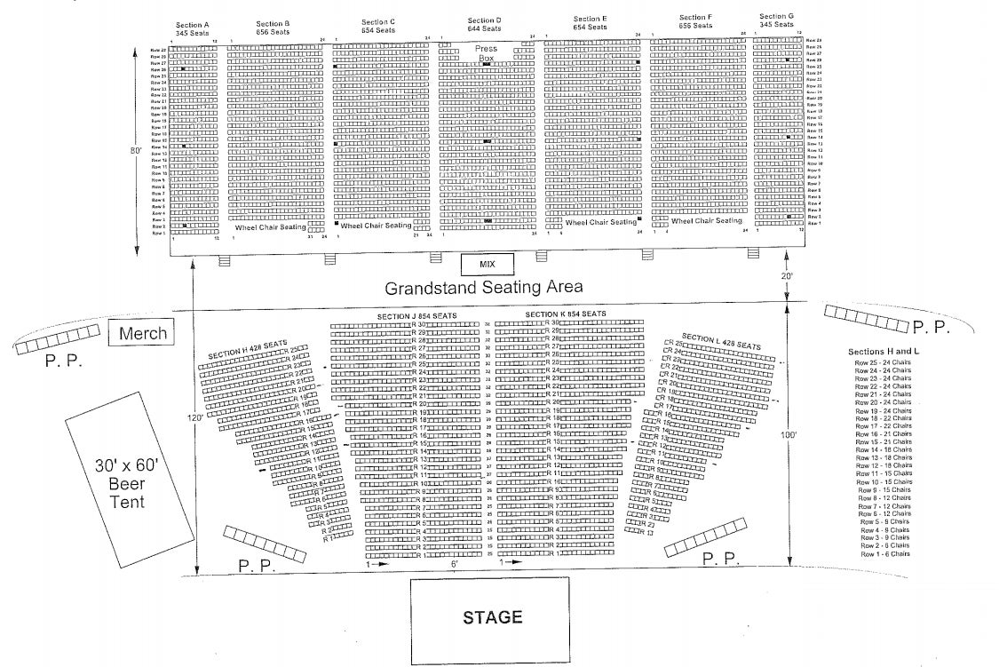 B Moore Seating Chart